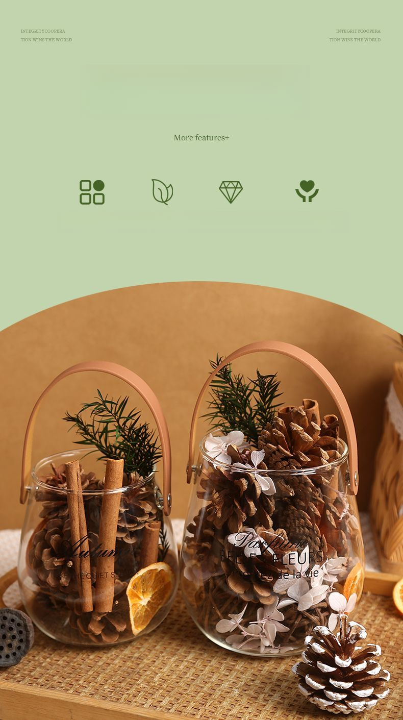Zimt Flammenlose Aromatherapie Ätherisches Öl Home Getrocknete Blume Ornament Schlafzimmer Badezimmer Lang anhaltende Duft Vase_voghion.com