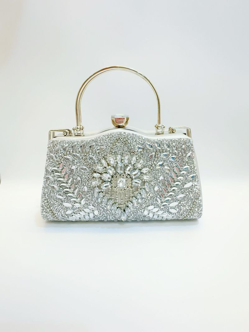 Neues Party-/Promi-Banketttaschen-Set mit Diamant-Handtasche, Hochzeitshandtasche für Damen, eine Schulter,_voghion.com