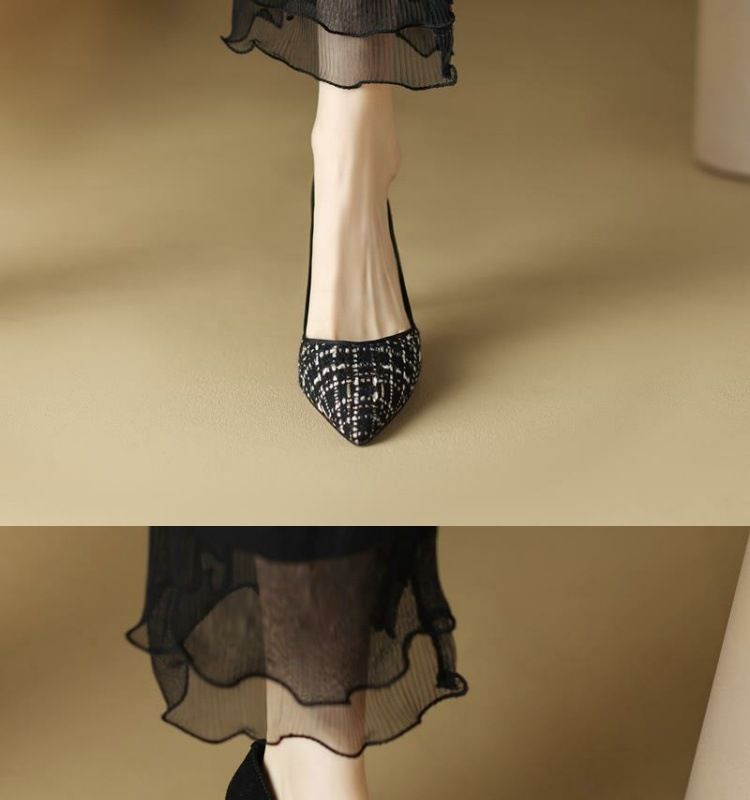 Frühlings- und Herbstmode, kleiner, duftender Stil 2025, feine, spitze Schuhe mit hohem Absatz_voghion.com
