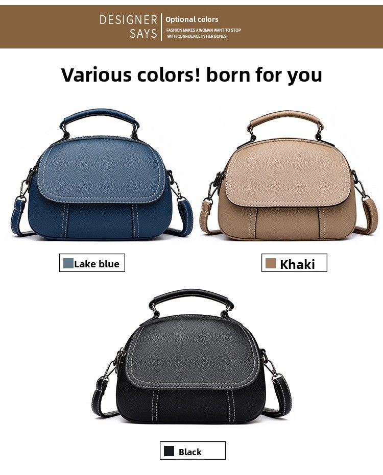 Borsa a mano, piccola borsa rotonda, versatile borsa da donna, borsa a tracolla_voghion.com