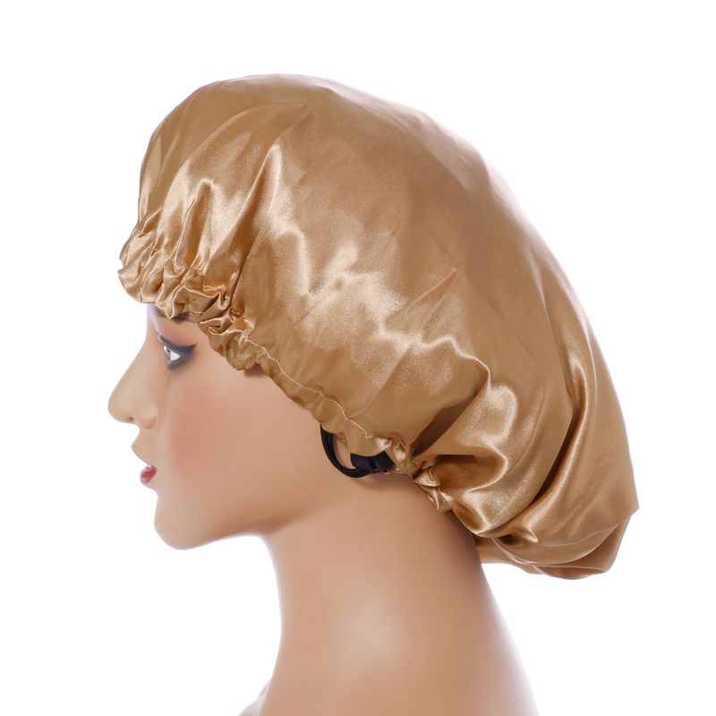 Postpartum Satin Nightcap - Double Layer Hair Protection With Adjustable Buckle For New Mothers_voghion.com