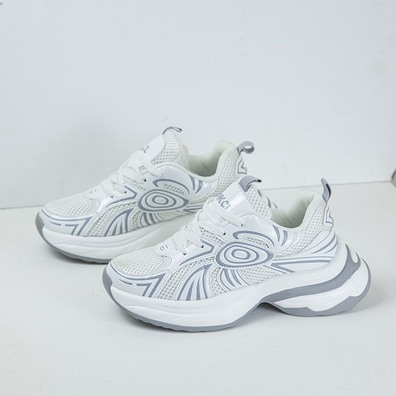 Sneakers robuste per donna, tendenza autunno 2023, nuove suole spesse, versatili, sportive, casual, per aumentare l'altezza, da corsa_voghion.com