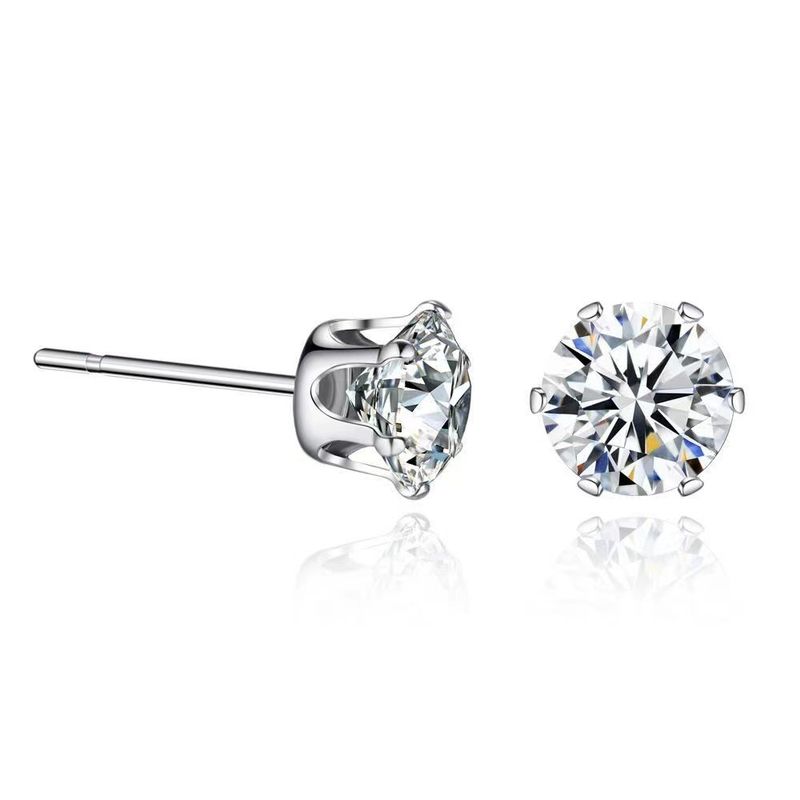Super Flash Size Zircon Earrings Simple Small Ear Bone Studs Ear Hole Earrings Unisex Advanced Zircon Earrings_voghion.com