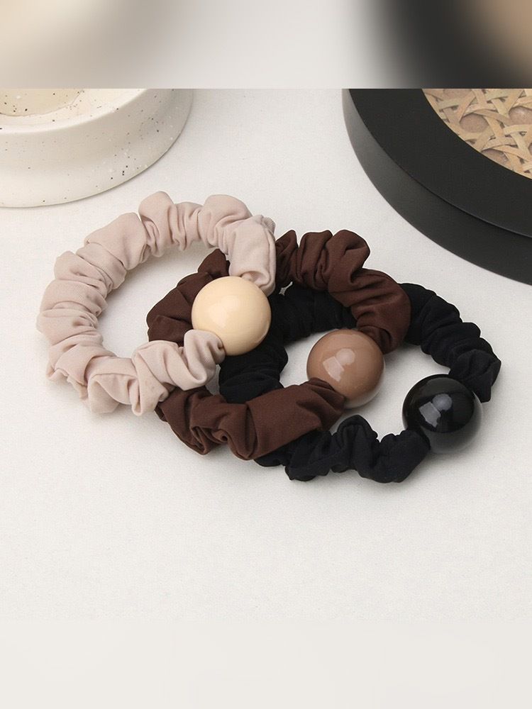Fascia per capelli unisex con stampa leopardata e perle per l'intestino crasso, elastico per capelli di alta qualità, elastico in gomma, elastico per capelli antitraccia, accessorio per capelli da donna_voghion.com