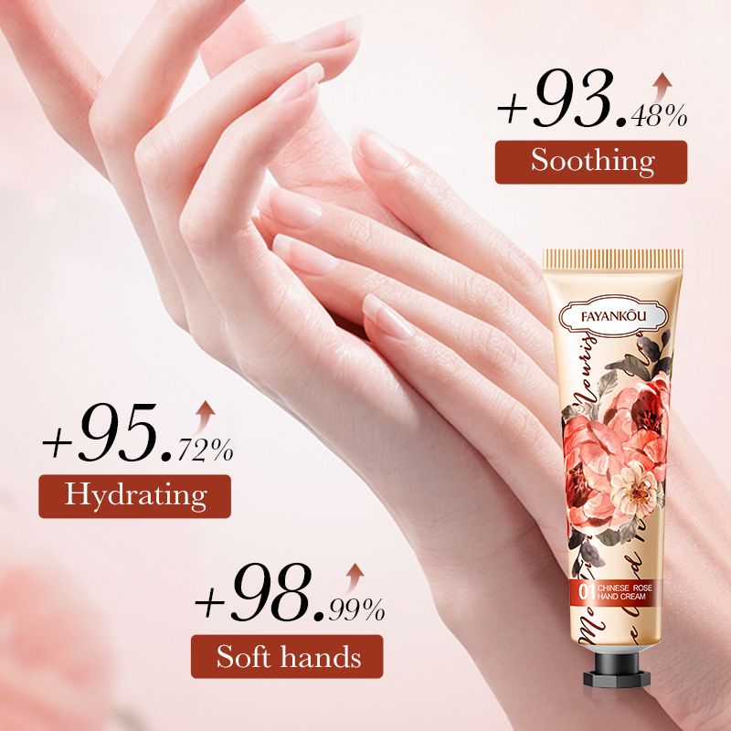 FAYANKOU Rose Feuchtigkeitsspendende Handcreme gegen trockene und rissige Haut im Herbst und Winter_voghion.com