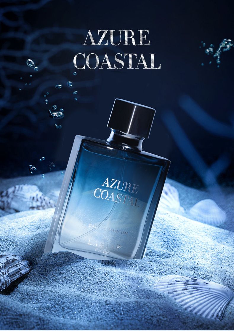 AZURE COASTAL Eau De Toilette - Fragranza maschile aromatica, fresca e romantica, profumo fougère, note legnose e acquatiche di salvia_voghion.com