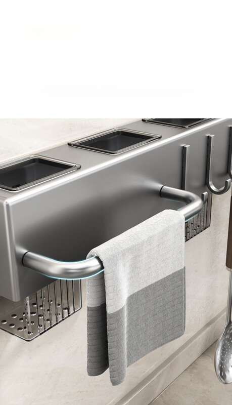Suporte de faca espesso para parede, não perfurado, multifuncional para cozinha, com suporte de armazenamento integrado para corte_voghion.com