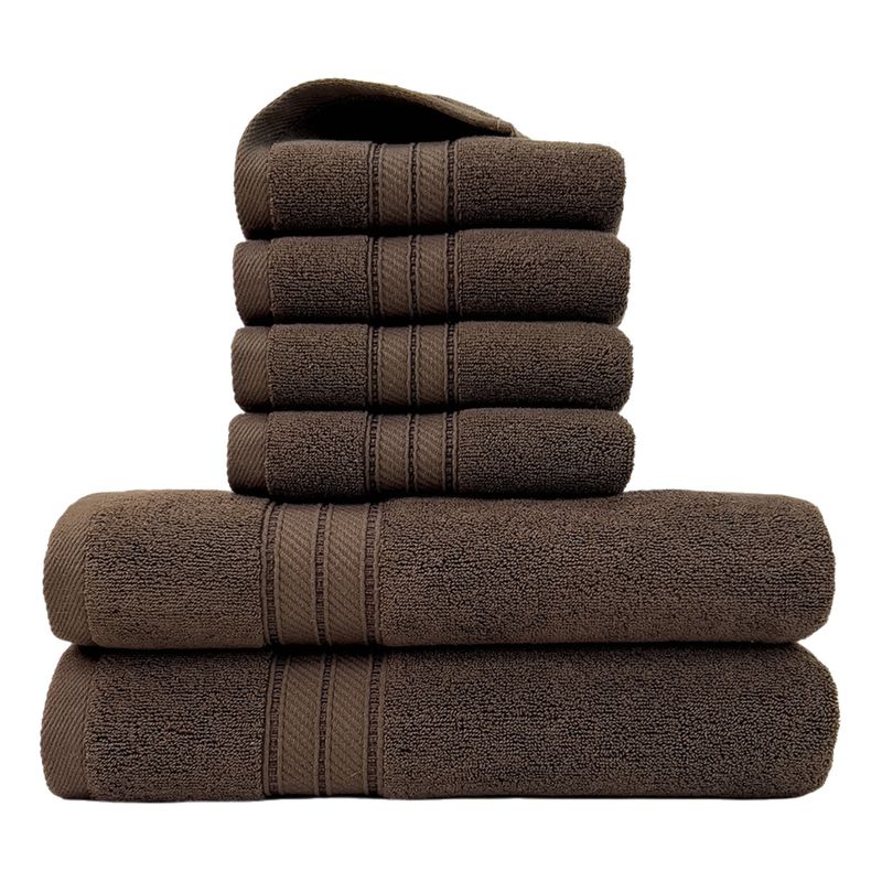 Set van 6 handdoeken en badhanddoeken van 100% katoen - ultrazacht en zeer absorberend (voor gezicht en bad, hypoallergeen)_voghion.com