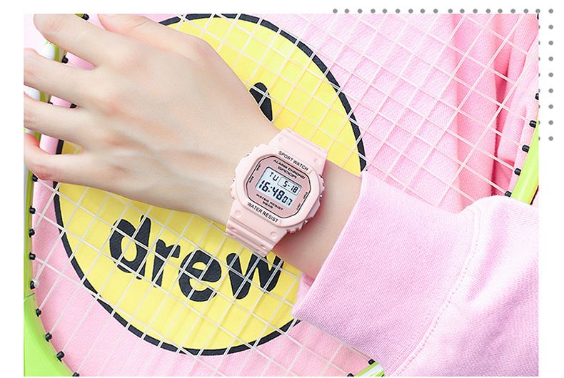 Elegante orologio sportivo digitale quadrato con impermeabile, luce notturna e multifunzione per stili di vita attivi, orologio luminoso alla moda per studenti_voghion.com