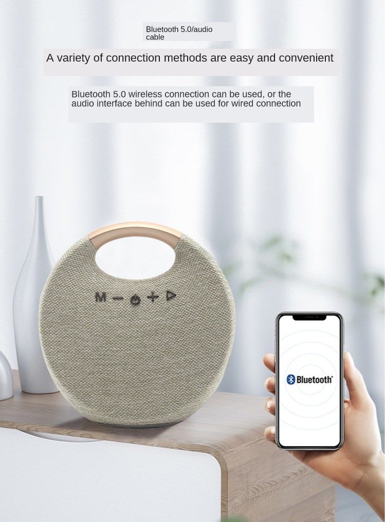 Nouvelle mini enceinte portable sans fil Bluetooth 5.0 Subwoofer Barre de son TVSupporte TF/USB/FM/AUX Petite radio extérieure_voghion.com