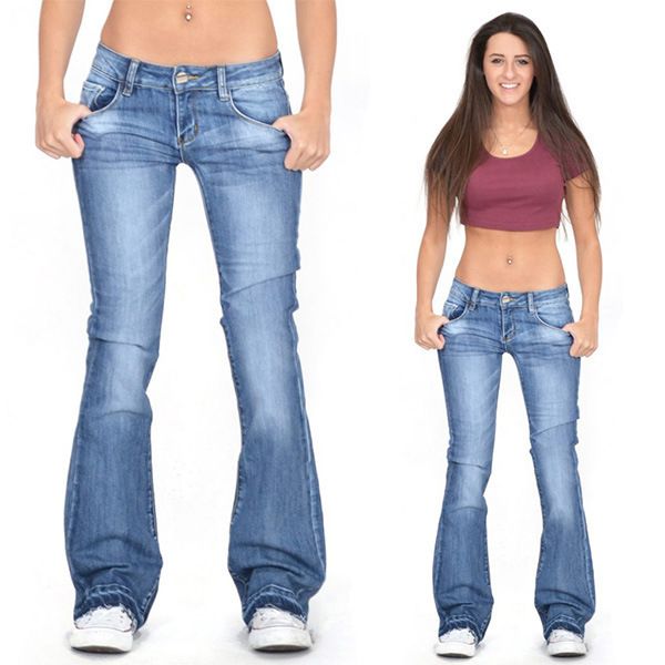 Damenbekleidung Damen Jeans Enge elastische Quaste Schlaghose Hose Jeans Damen Trendy und vielseitig_voghion.com