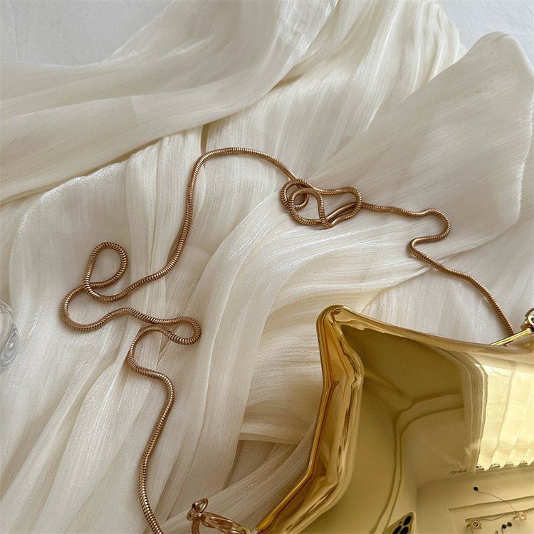 Acrylic shiny five pointed star box, mini change key, lipstick, party hand, crossbody_voghion.com