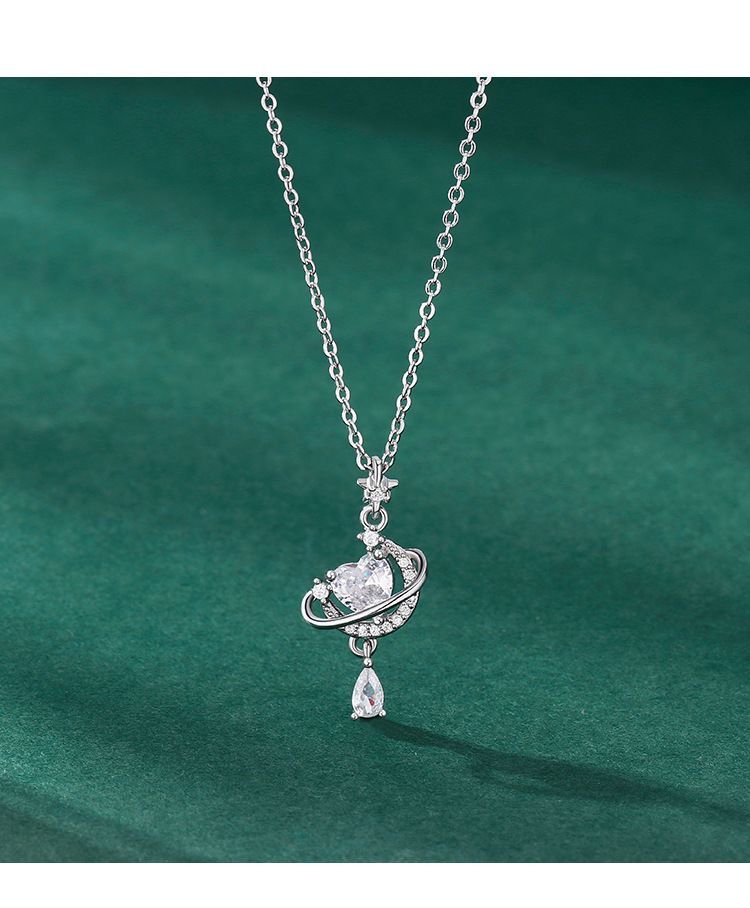 Collar de plata de ley para mujer, diseño de estrella y luna de ensueño, 2024, nuevo colgante, cadena para clavícula, el mejor regalo para amigas._voghion.com