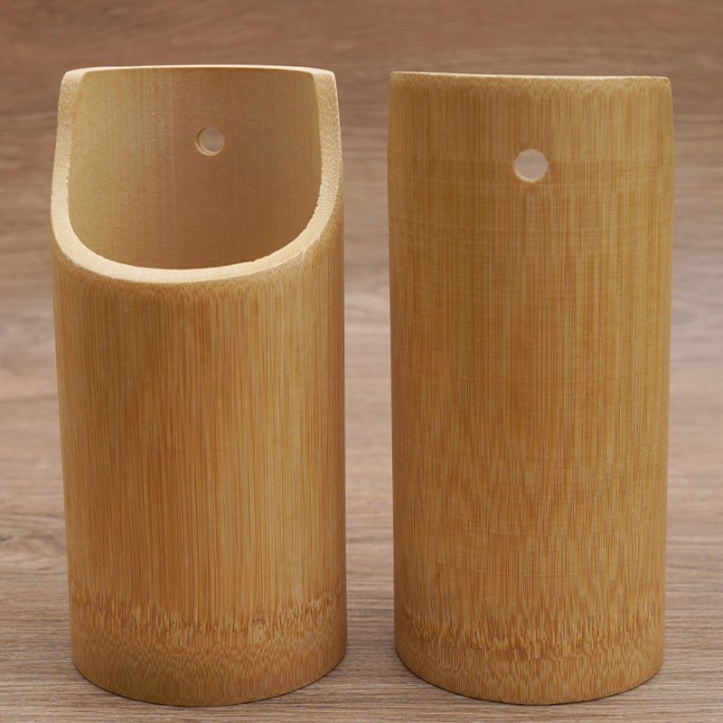 【 Suprafață netedă 】 Tub de bambus pentru uz casnic, cutie, coș de perete, suport pentru bețișoare, suport pentru scurgerea veselei, depozitare în bucătărie_voghion.com