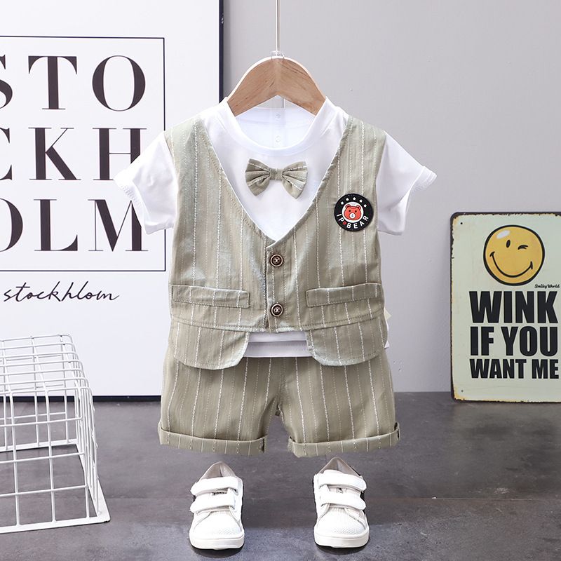 2024. aasta uus vest, ülikond, suvine lühikeste varrukatega kleit, laste Korea väljaande rõivad_voghion.com