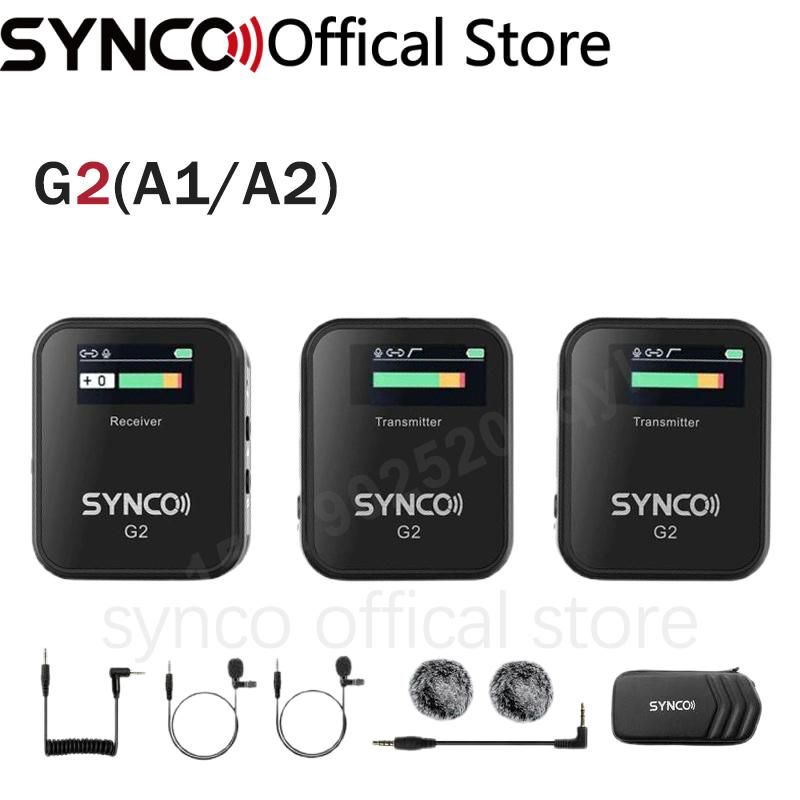 SYNCO G2 A2 Κάμερα λήψης βίντεο Ήχος Οικιακό στούντιο Μικρόφωνο πέτου για iPhone Android Ασύρματο μικρόφωνο Επαγγελματικό_voghion.com