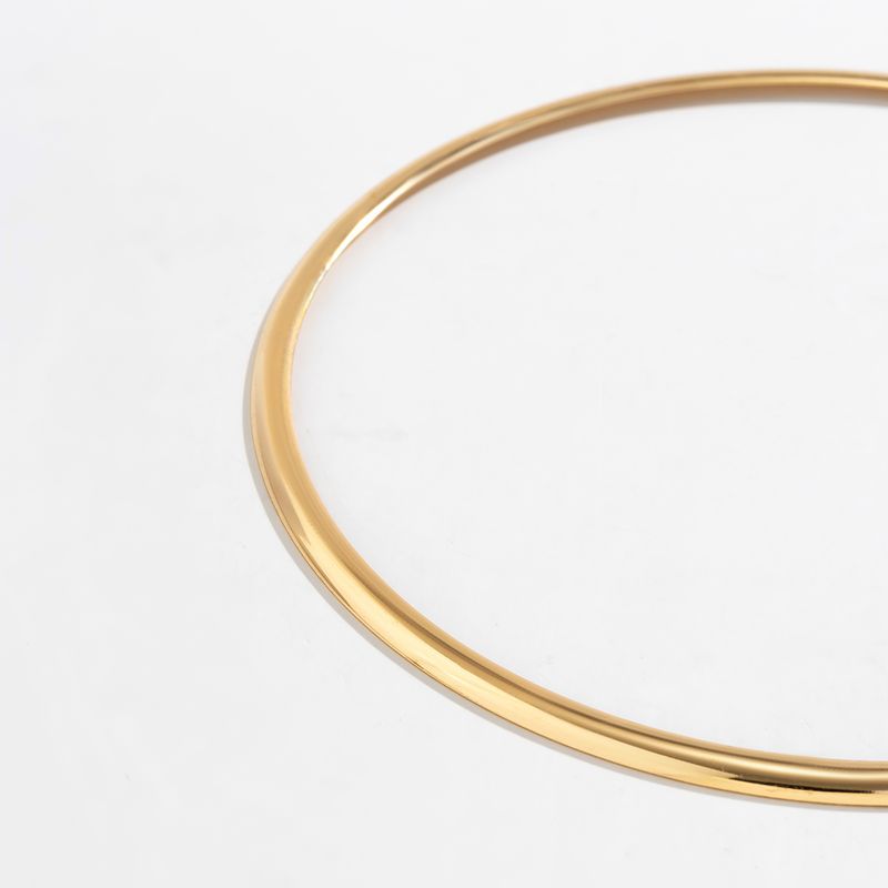 Collana elegante e semplice con cerchi spessi e torce per donna, collare girocollo alla moda 2024, gioielli di moda sul collo_voghion.com