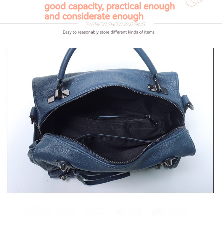 Head Layer Rindslederhandtasche, Neue weiche Ledertasche, Modische Umhängetasche für Damen mit einer Schulter_voghion.com