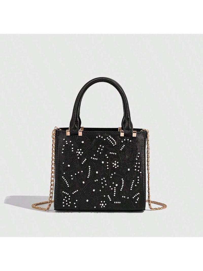 Borsa a mano alla moda Cheongsam Borsa a tracolla con perline ricamate e catena di perle_voghion.com
