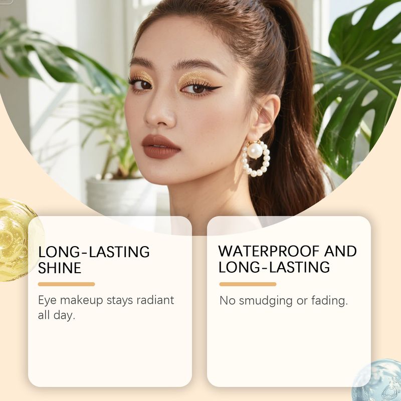 ZEPHOCO Champagner Glänzend Zart Glatt Einfach Anzuwenden Täglich Augen Party Make-Up Lidschatten Stick_voghion.com