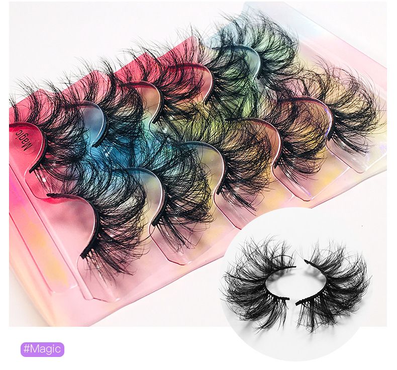 CMAYOME 5-Pairs Colored Faux Mink Eyelashes - Voluminous, Fluffy, Multi-Layered False Lashes For Dramatic & Natural Look_voghion.com
