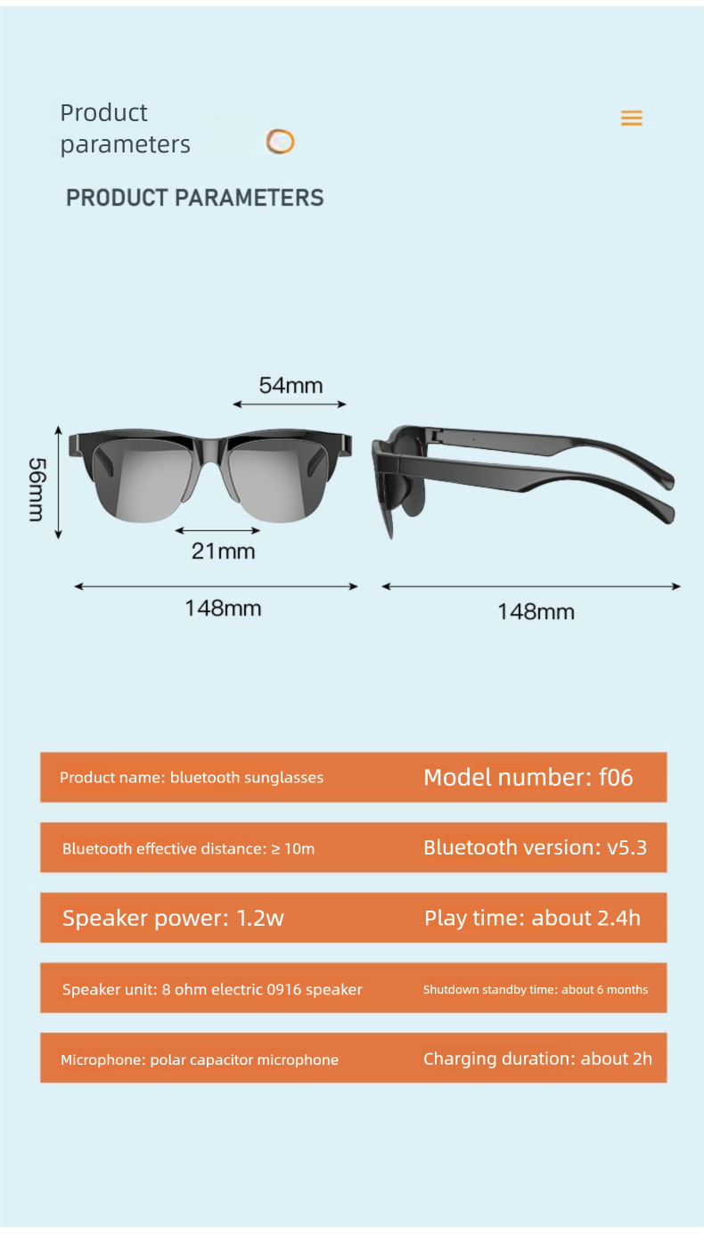 3-in-1 Black Technology Bluetooth Headphones Invisible Student Smart Cool Sunglasses HiFi Sound Quality Versatile_voghion.com
