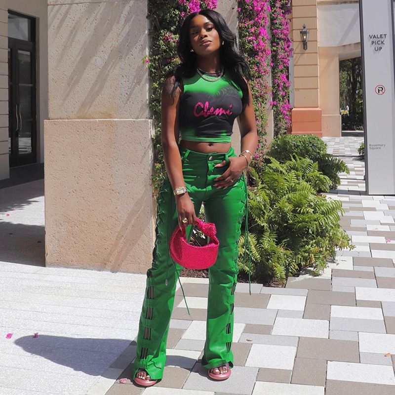 Q23TP185 Maglietta senza maniche con stampa tie-dye, a maniche corte, da donna, estate 2025, nuova moda_voghion.com