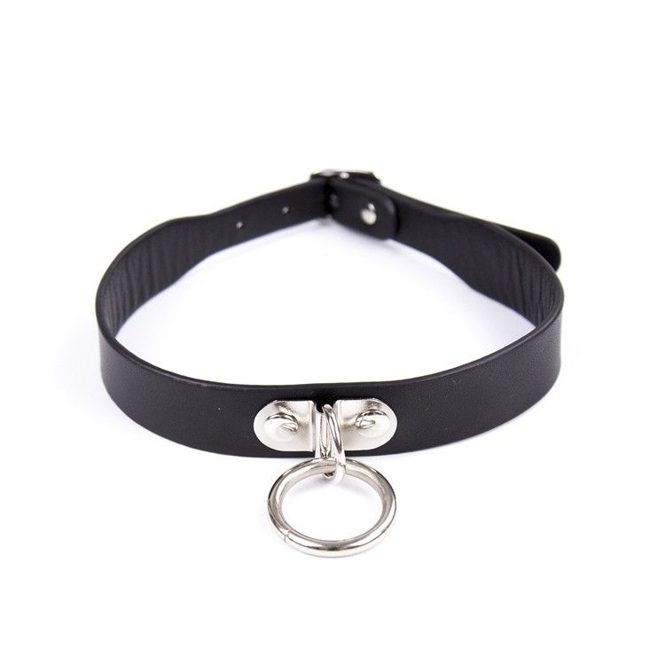 Sex Produkte Ausrüstung Sexy Hals Abdeckung Glocke Pu Schwarz Ring Pin Schnalle Zurückhaltung Hals Abdeckung Einstellbar Erwachsene Leidenschaft Produkte_voghion.com