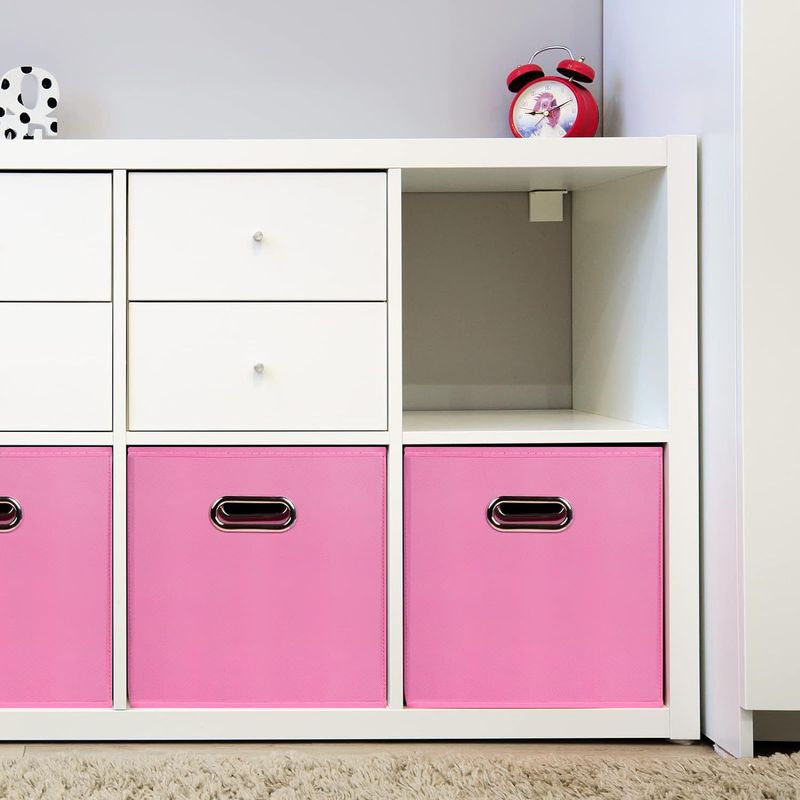 Contenitore portaoggetti pieghevole in tessuto con manici - Scatola organizer quadrata per cassetti dell'armadio e casa (multiuso, salvaspazio, antipolvere, grande capacità)_voghion.com