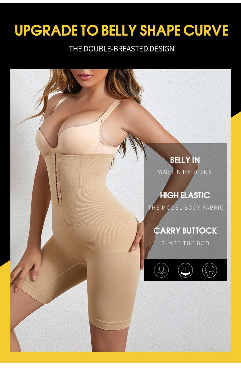 Damenunterwäsche, postpartale Taillenkontrolle, Bauchstraffung, Strumpfhose mit Knöpfen und Anpassung, nahtlose Boxershorts für große Körpergrößen_voghion.com