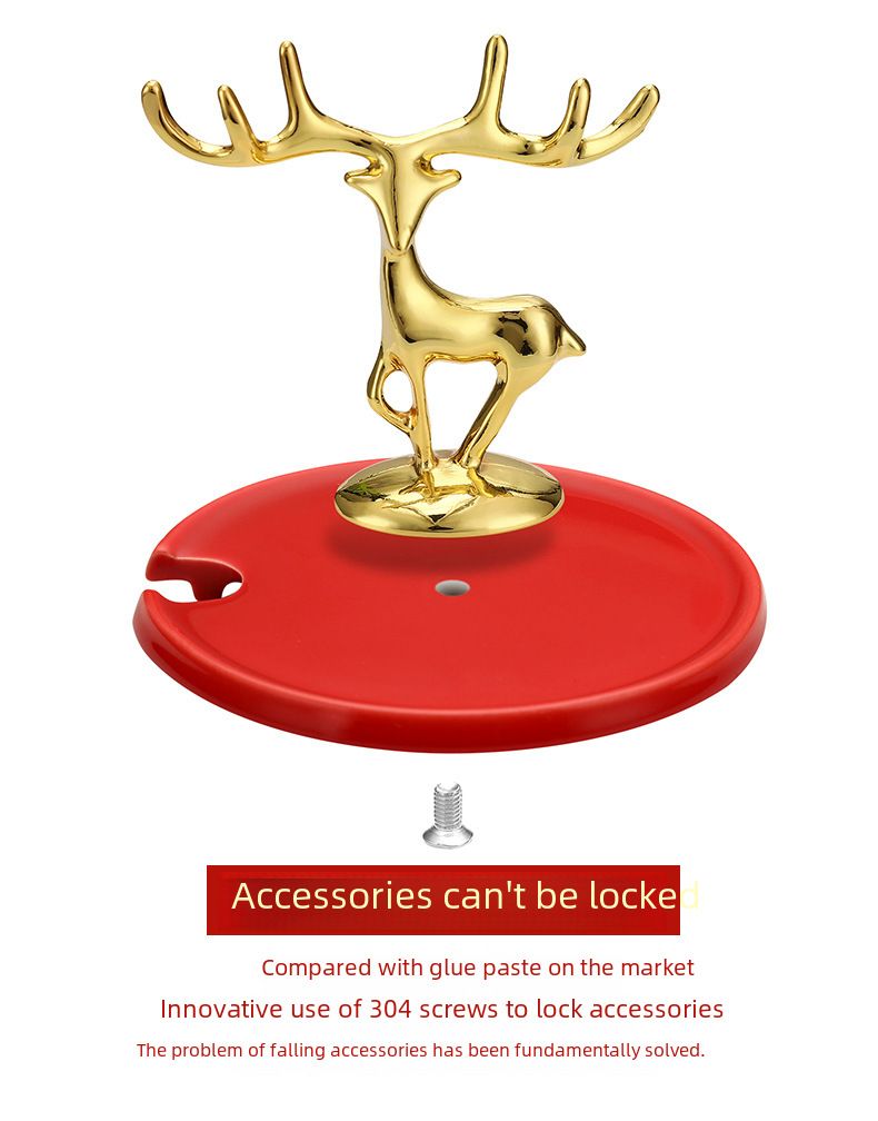 Hjortedekorasjon Golden Elk håndverk Nordisk lys luksusstil med bildekorasjon skrivebordsdekorasjon mini hjort_voghion.com