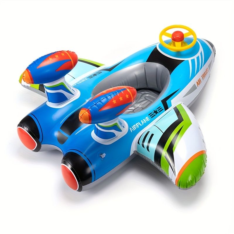 1 Stück Aufblasbarer Schwimmring, Raketenförmiges Design, Schwimmring aus PVC-Material_voghion.com