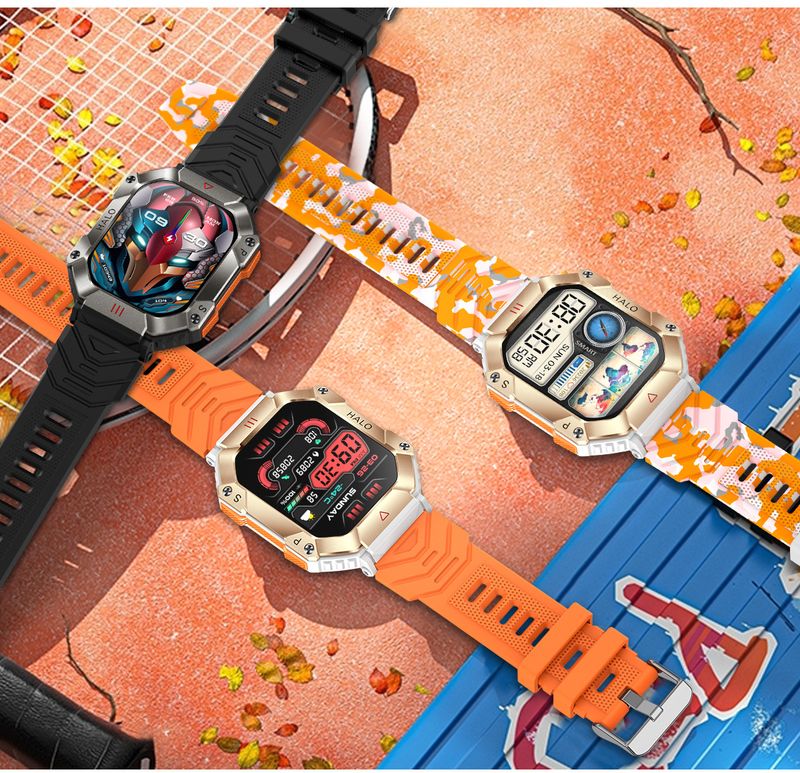 Smart Watch Voller Touchscreen Sportmodus Neue Smart Watch Bluetooth-Anruf Dreifach gesicherter Außenkompass Echtzeit-Drucknadel KR80 Smart Watch_voghion.com