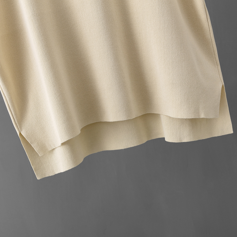 Chaleco sin mangas de color liso para mujer, suéter, pantalones de pierna ancha, traje de seda de hielo de talla grande_voghion.com