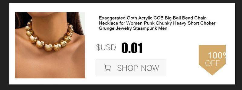 Overdreven Goth Acryl CCB Grote Bal Kraal Ketting Ketting voor Vrouwen Punk Chunky Zware Korte Choker Grunge Sieraden_voghion.com