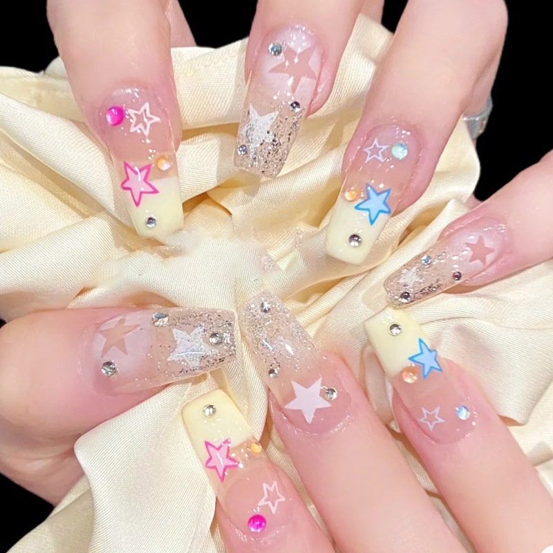 3D Regenbogen Sterne Nail Art Aufkleber Herz Liebe Planeten Transfer Aufkleber für Nagel selbstklebende Slider Fo_voghion.com