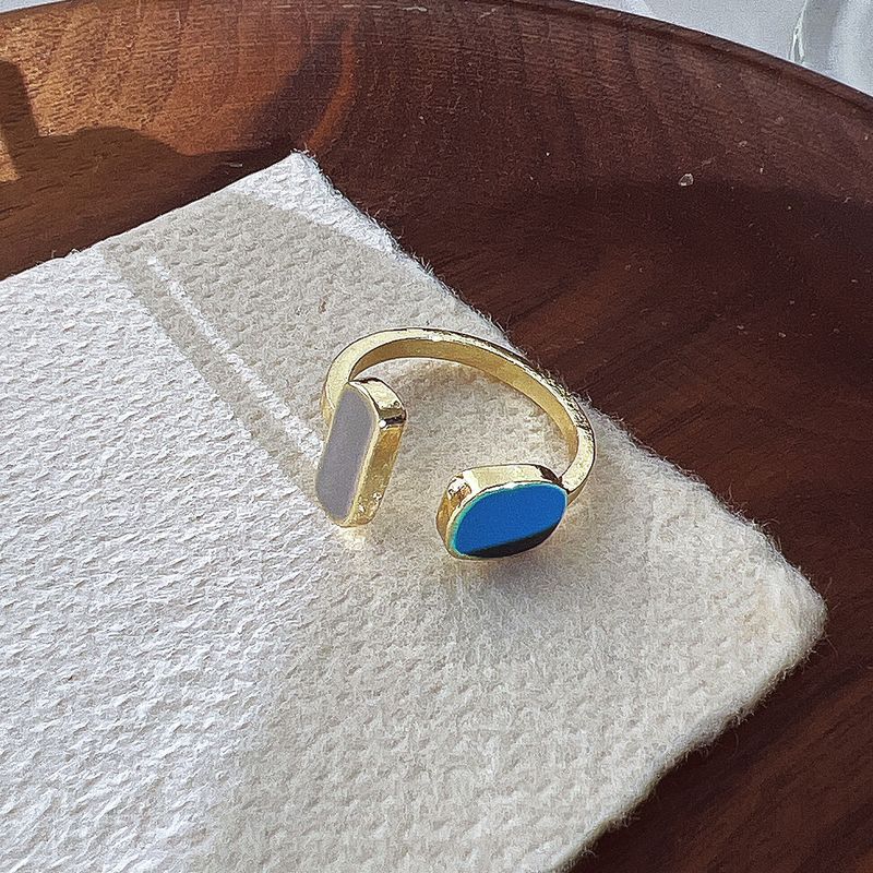Smaragd für Frauen, minimalistischer Stil, Nischendesign, High-End-Luxus, verstellbarer offener Ring, trendiger Schwanzring_voghion.com
