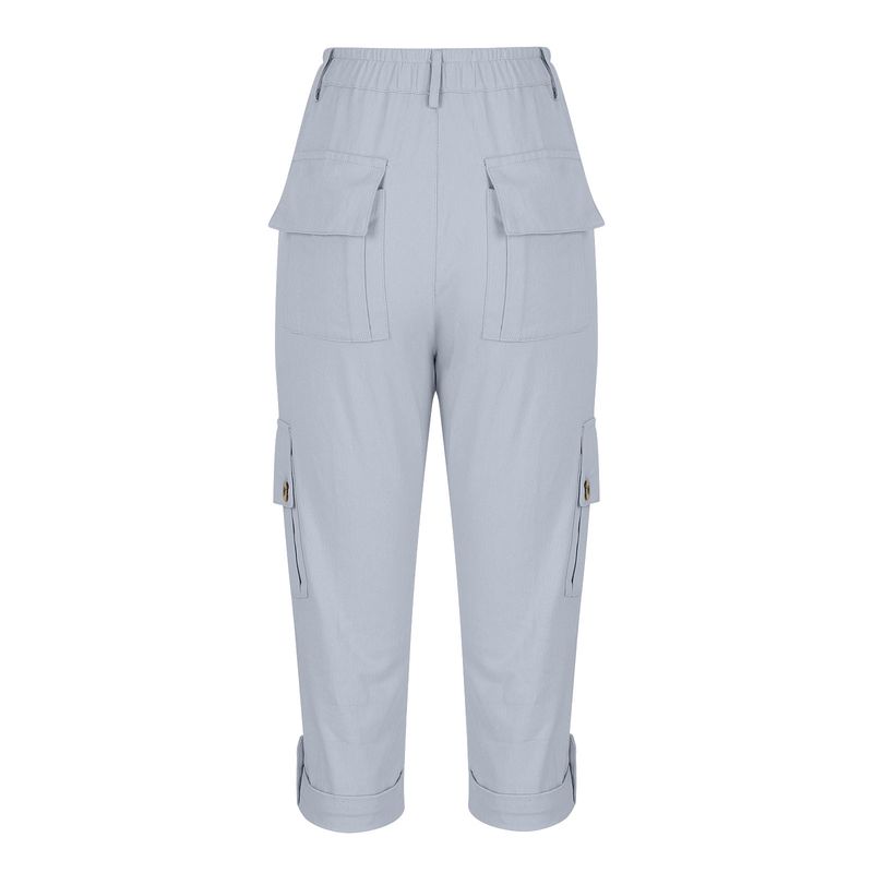 Women's Capris Joggers Mid Rise Cropped Cargo Pants Summer Quick Dry Hiking Pants With Multi Pockets Lightweight Summer Bottoms_voghion.com