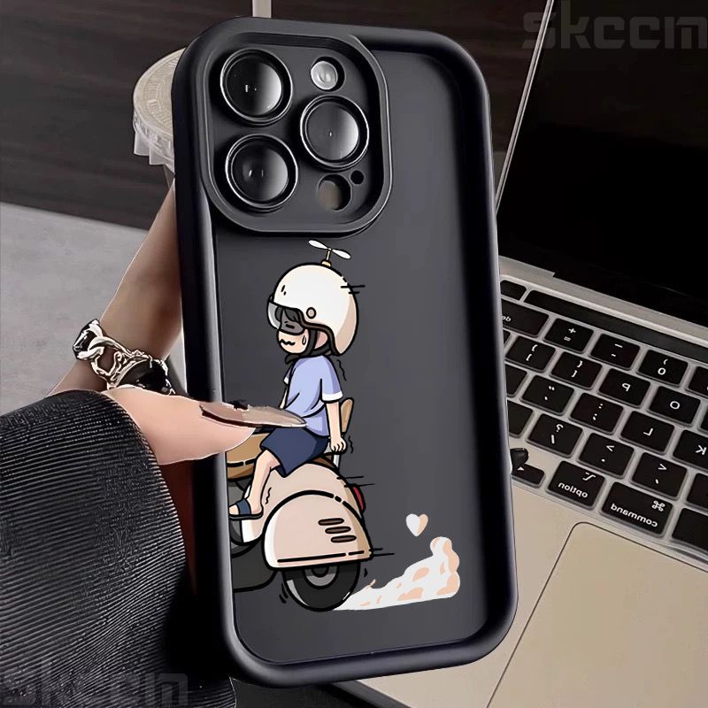 Custodia per bambina con design elettrico alla guida per Samsung Galaxy S25 S24 S23 S22 Ultra S21 Plus S20 FE A15 A35 A54 A55_voghion.com