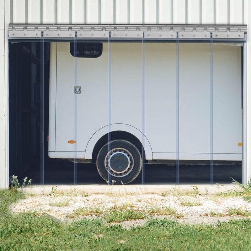 Tenda per congelatore, spessore larghezza 7 pezzi, plastica x 84, striscia trasparente, porta 42, altezza tenda, strisce in PVC 0,08, striscia per porta_voghion.com