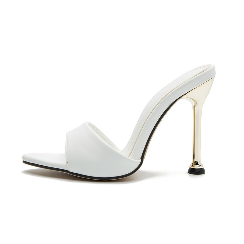 New Pointy Electroplated High Heel Sandals_voghion.com