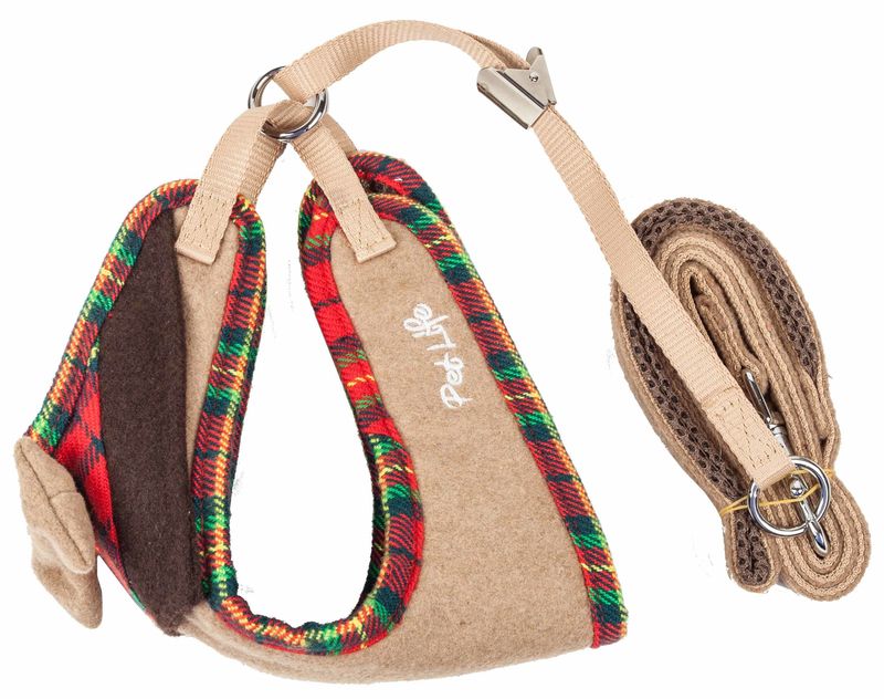 Pet Life Luxe 'Dapperbone' 2-In-1 Mesh Reversed Adjustable Dog Harness-Leash W/ Fashion Bowtie_voghion.com