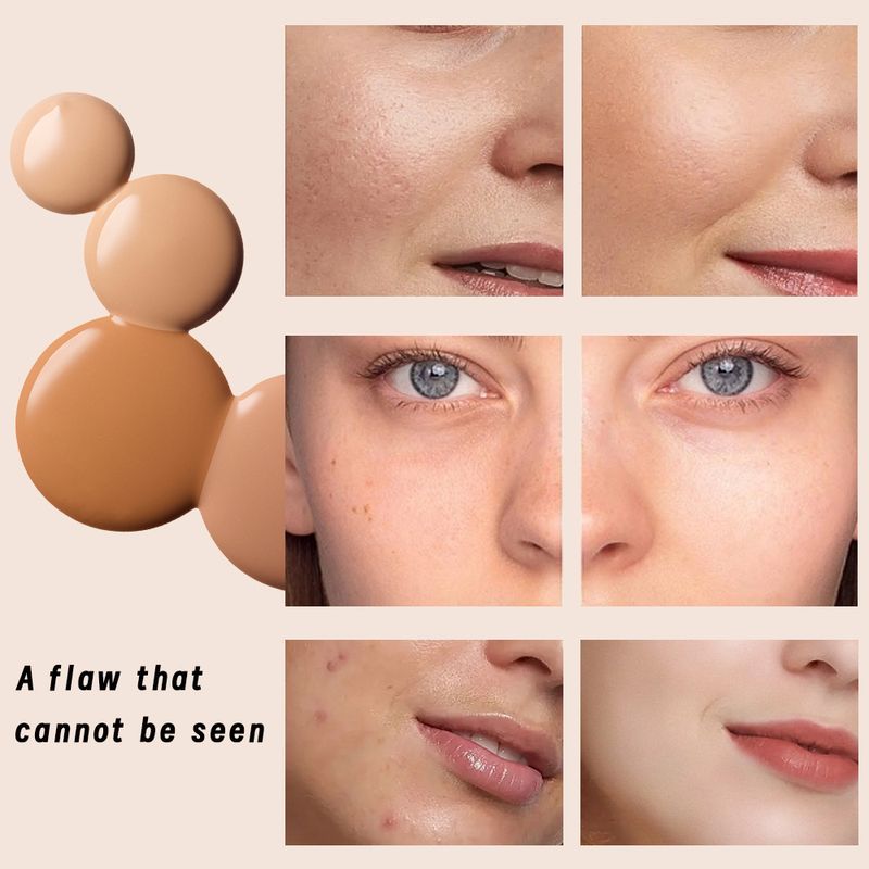 Makeup Long Lasting Waterproof Non Smearing Liquid Foundation Light Natural Clear Sweat Proof Oil Control Concealer Foundation_voghion.com