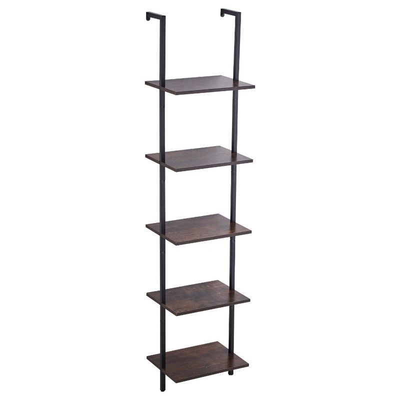 Industrial Tier For Pipe Shelf Bedroom WallMount 5 Square 15.6x11.8in_voghion.com
