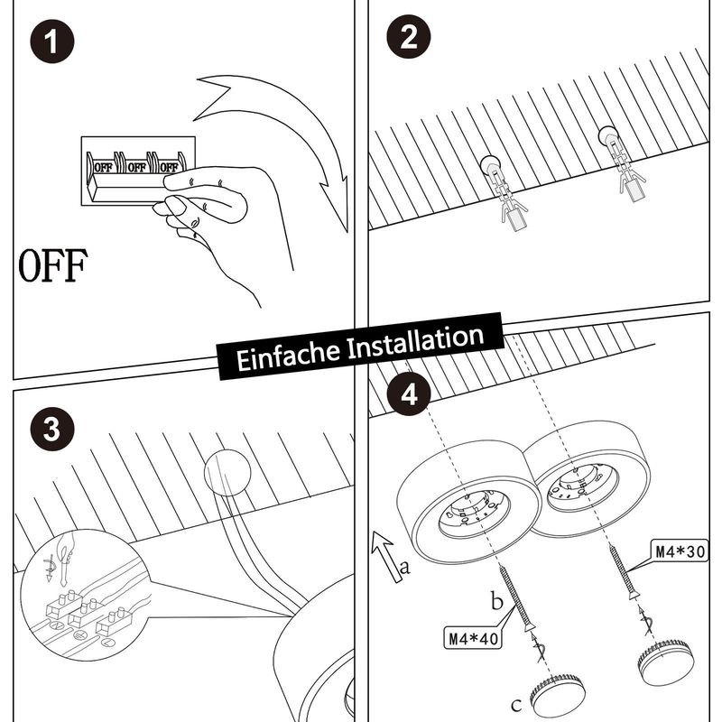 Glitzerlife Deckenleuchte 2 Flammig Aufputz Aufbauspot Weiß - Aufbaustrahler Rund Modern Deckenstrahler GX53 Max.10W Aufbauleuchte Für Küche Esszimmer Flur_voghion.com