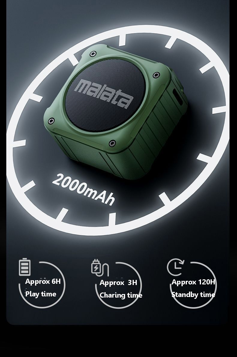 Mini Pocket Bluetooth Speaker Outdoor 8W High Power Soundbar Wireless MP3 Music Player Recorder Supports USB Dual TF_voghion.com