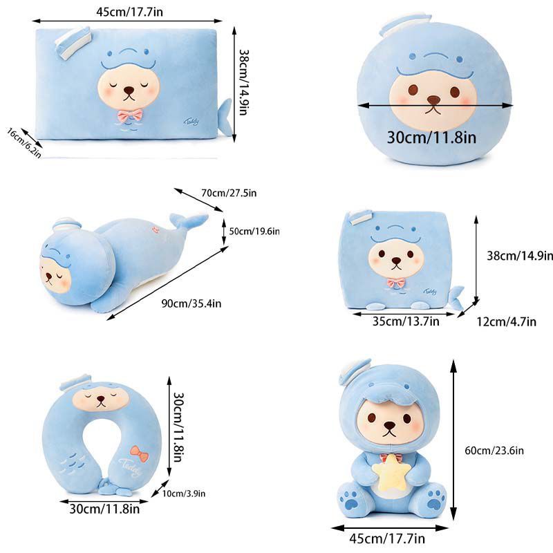 Collezione di orsi Adorabile orsetto di peluche della serie Ocean per un comfort accogliente_voghion.com