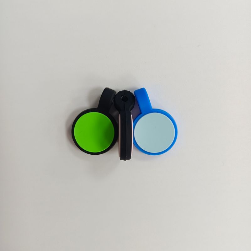 Etiqueta de identificação redonda de silicone para animais de estimação. Identificação de nome pequena com gravação a laser. Protege..._voghion.com