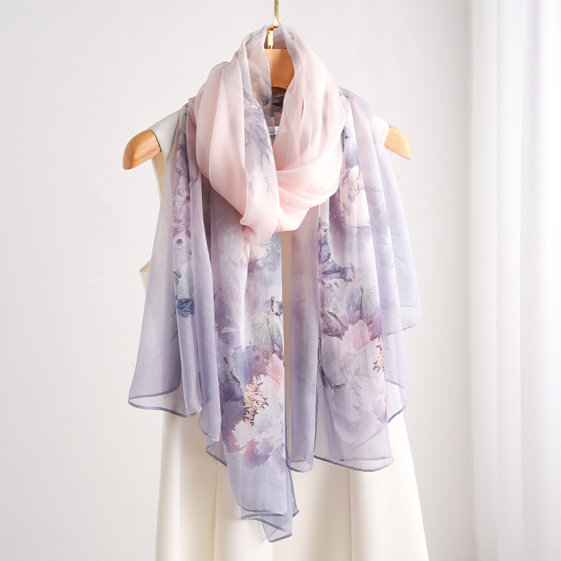 Seid Chinesesche Laang Groussen Schal, Sonneschutz, High-End, Mamm, Dënnen Stil, Modeschen Schal_voghion.com