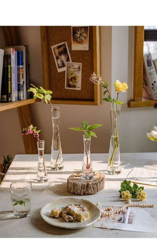 【 46000 People Collected 】 Juhan Nordic Ins High Beauty Arrangement Water Nourishing Small Vase Glass Transparent_voghion.com